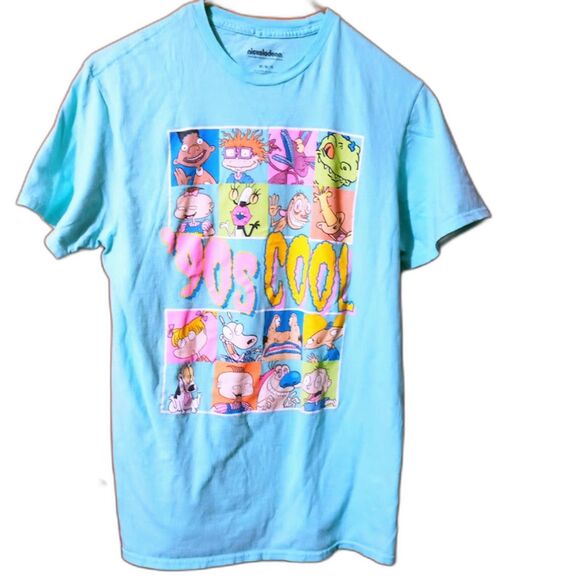 Nickelodeon Tops - Womens Nickelodeon Blue Green Graphic Tee M Rug Rats 2020 Cotton T-Shirt
